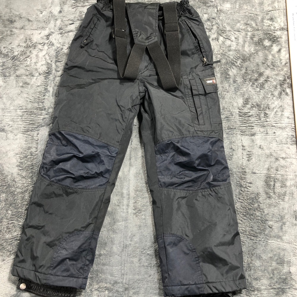Weatherproof 32 Degrees Snow‎ Pants Youth M 10/12 Black Insulated Bibs